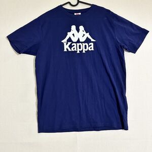 Kappa Sportswear Authentic Mens S/S Cotton T Shirt Tee, X-Large Blue